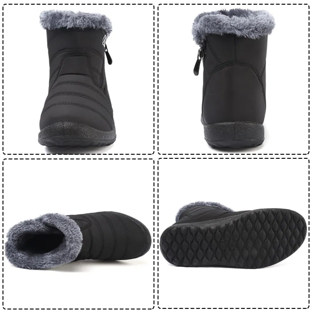 Stivali Ragazze Ragazzi Invernali Stivali da Neve Impermeabili Caldo Peluche Bambini Stivaletti All'aperto Antiscivolo Scarpe Trekking