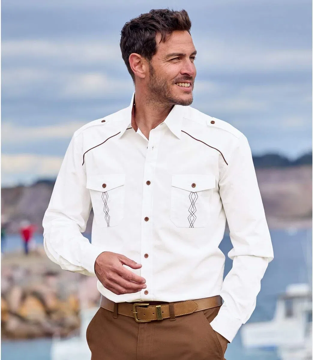 ATLAS FOR MEN - Camicia da Uomo - Manica Lunga - Disponibile nelle Taglie Grandi da M a 5XL