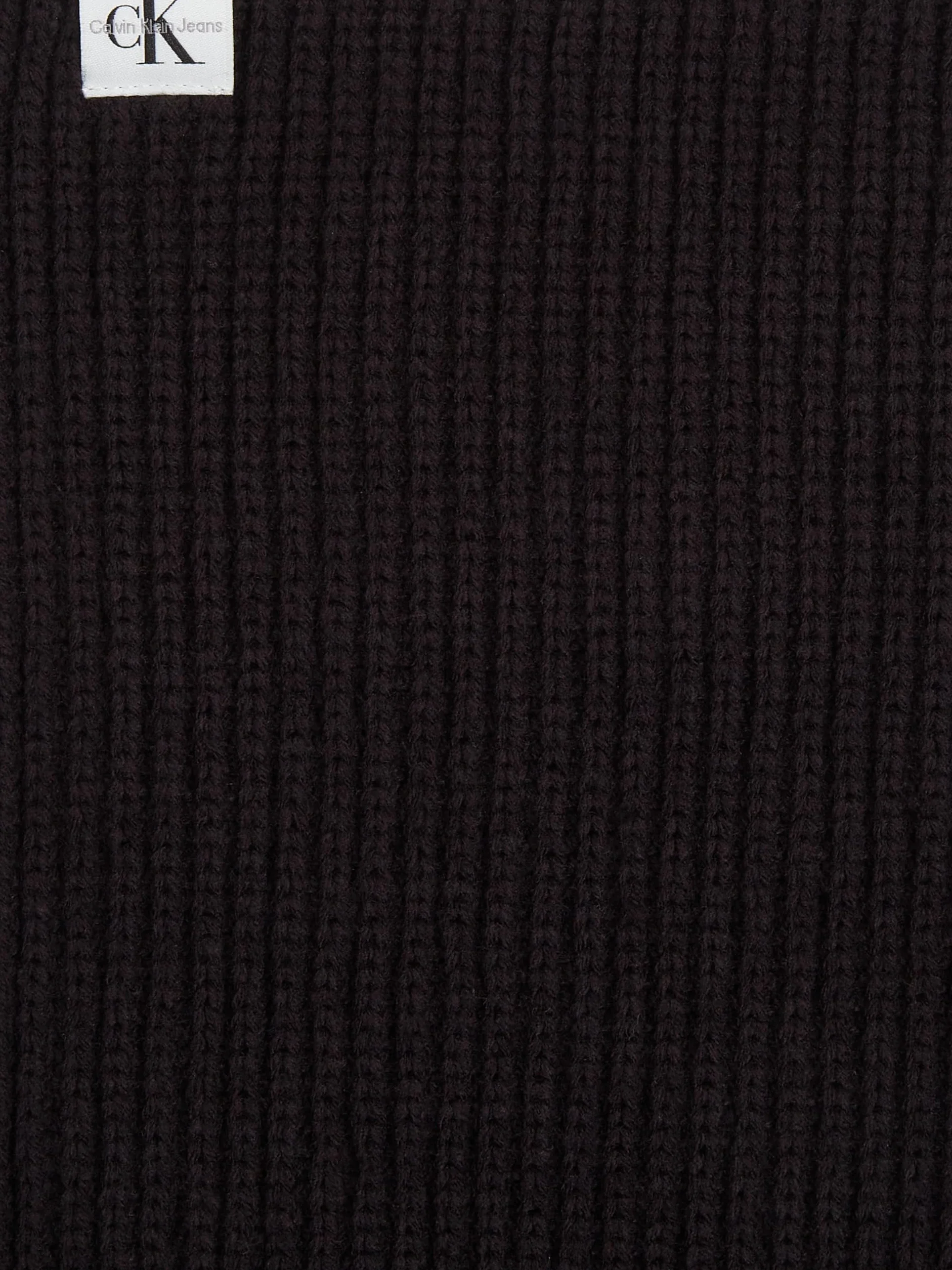 Calvin Klein Sciarpa unisex Monogramma a costine IU0IU00446 di peso medio, nero (Ck Black), taglia unica, NERO (Ck Black), Taglia unica