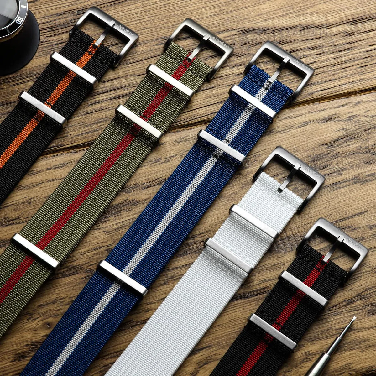 WatchGecko Ridge Military Nylon Watch Strap