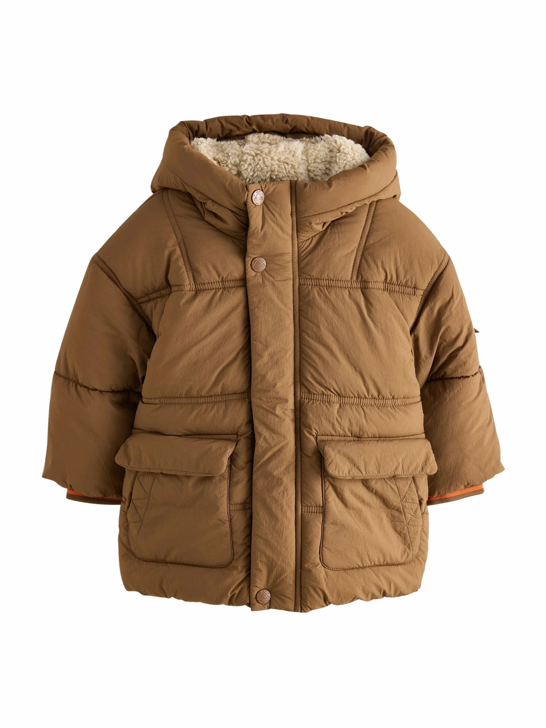 NEXT Ragazzo Cappotto imbottito impermeabile con fodera in sherpa