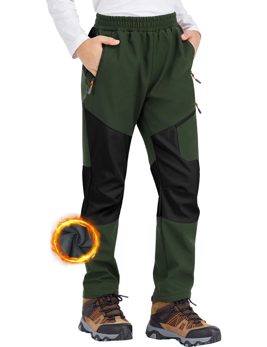 Pantaloni Neve Trekking Bambino Impermeabili Sci Pantaloni Sci Invernali Ragazze Pantaloni Escursionismo Pantaloni Traspirante da Softshell Invernali Pioggia