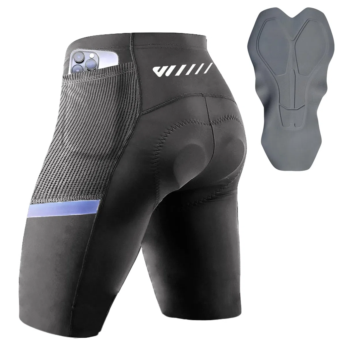 Lo.gas Pantaloncini Ciclismo Uomo Imbottiti Traspiranti Asciugatura Rapida Ideale per Estate Allenamento Strada MTB