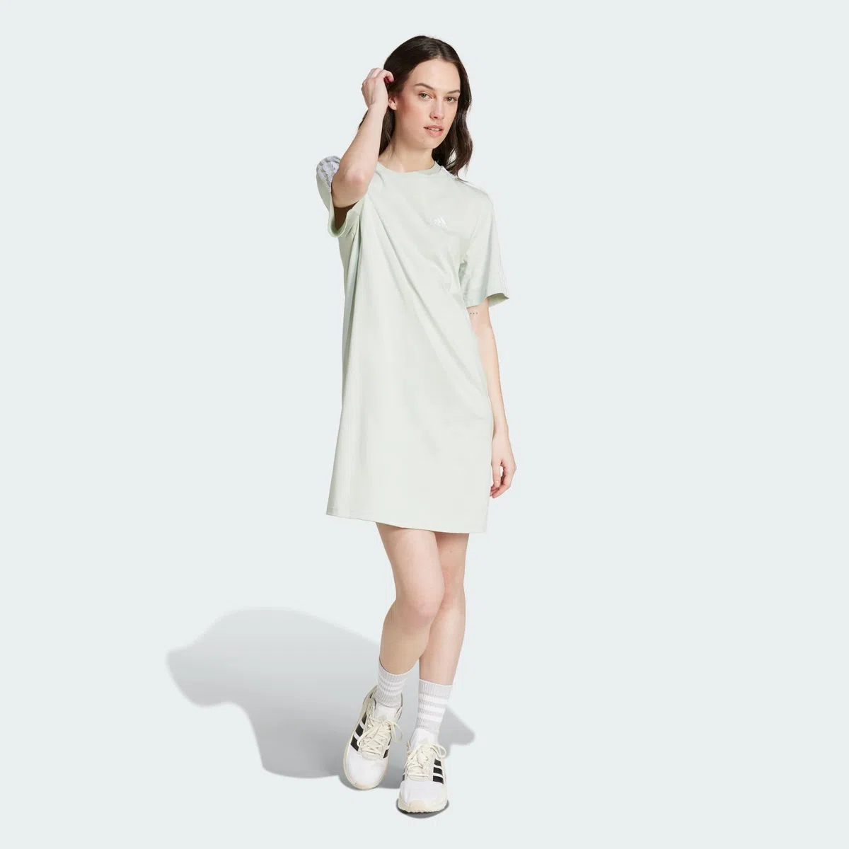 adidas Women Abito Essentials 3-Stripes Single Jersey Boyfriend Tee