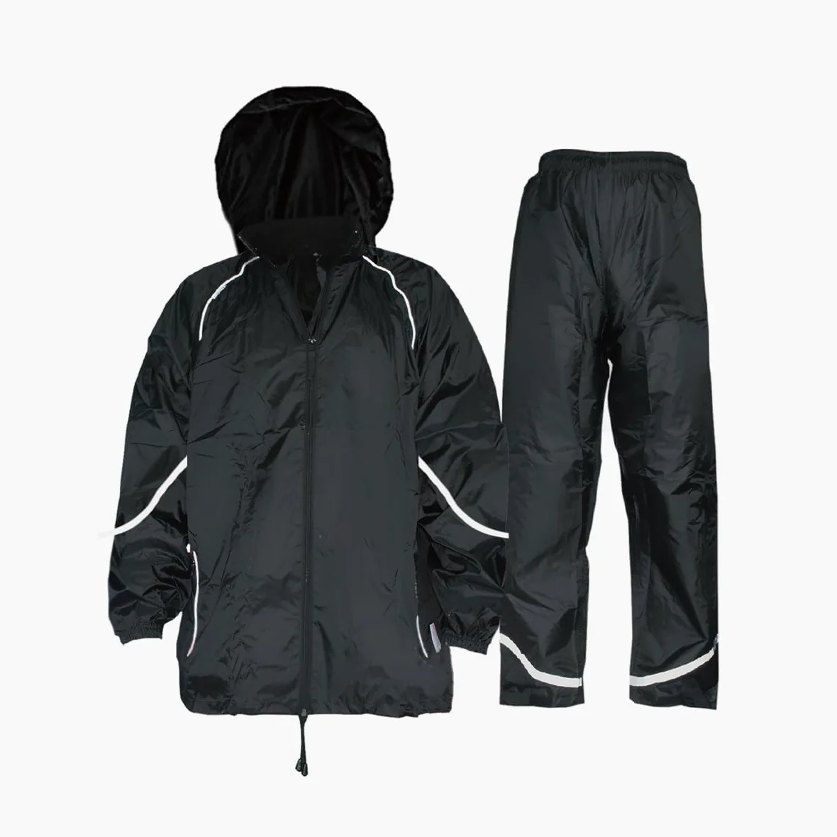 Salzmann Tuta Antipioggia Riflettente - Idrorepellente e Antivento - Set di Giacca e Pantaloni da Pioggia - Realizzato con 3M Scotchlite