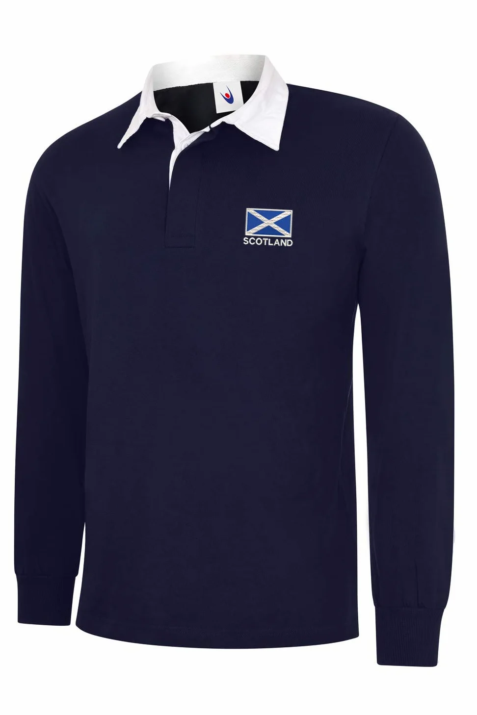 Uneek clothing - Maglia da Rugby a Maniche Lunghe con Bandiera della Scozia. 6 Nazioni Rugby