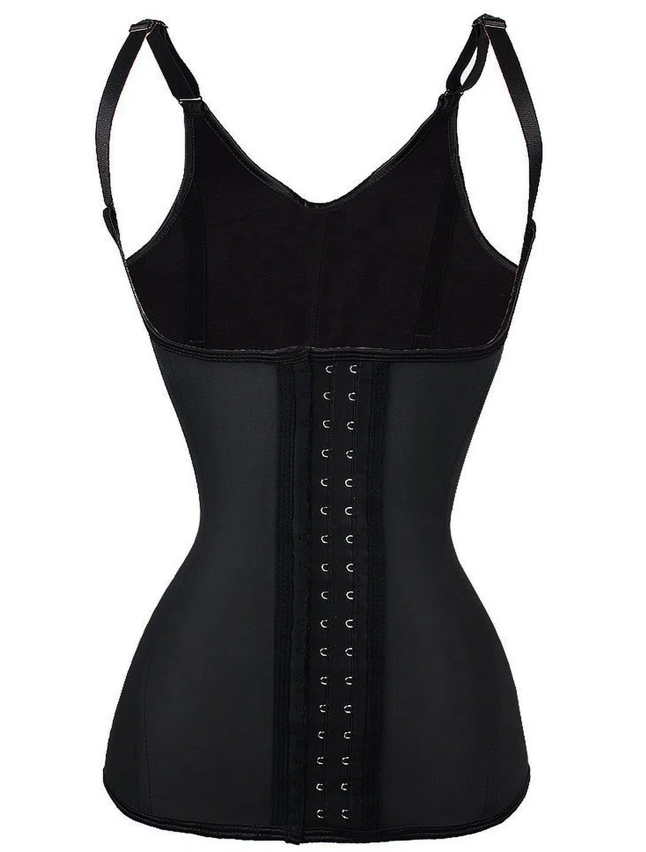 Everbellus Donna Latex Regolabile Shapewear Corsetto Bustino Vita Trainer Cincher Body Contenitivo Modellante Corpo Shaper con Spalline