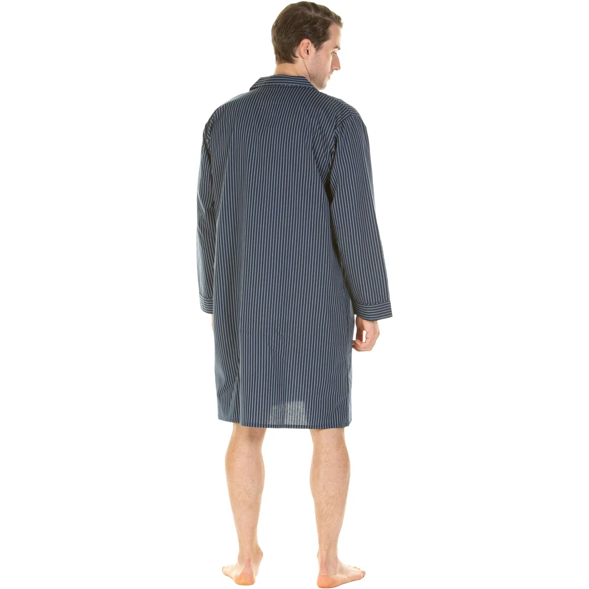 Haigman Camicia da Notte da Uomo a Maniche Lunghe in Cotone