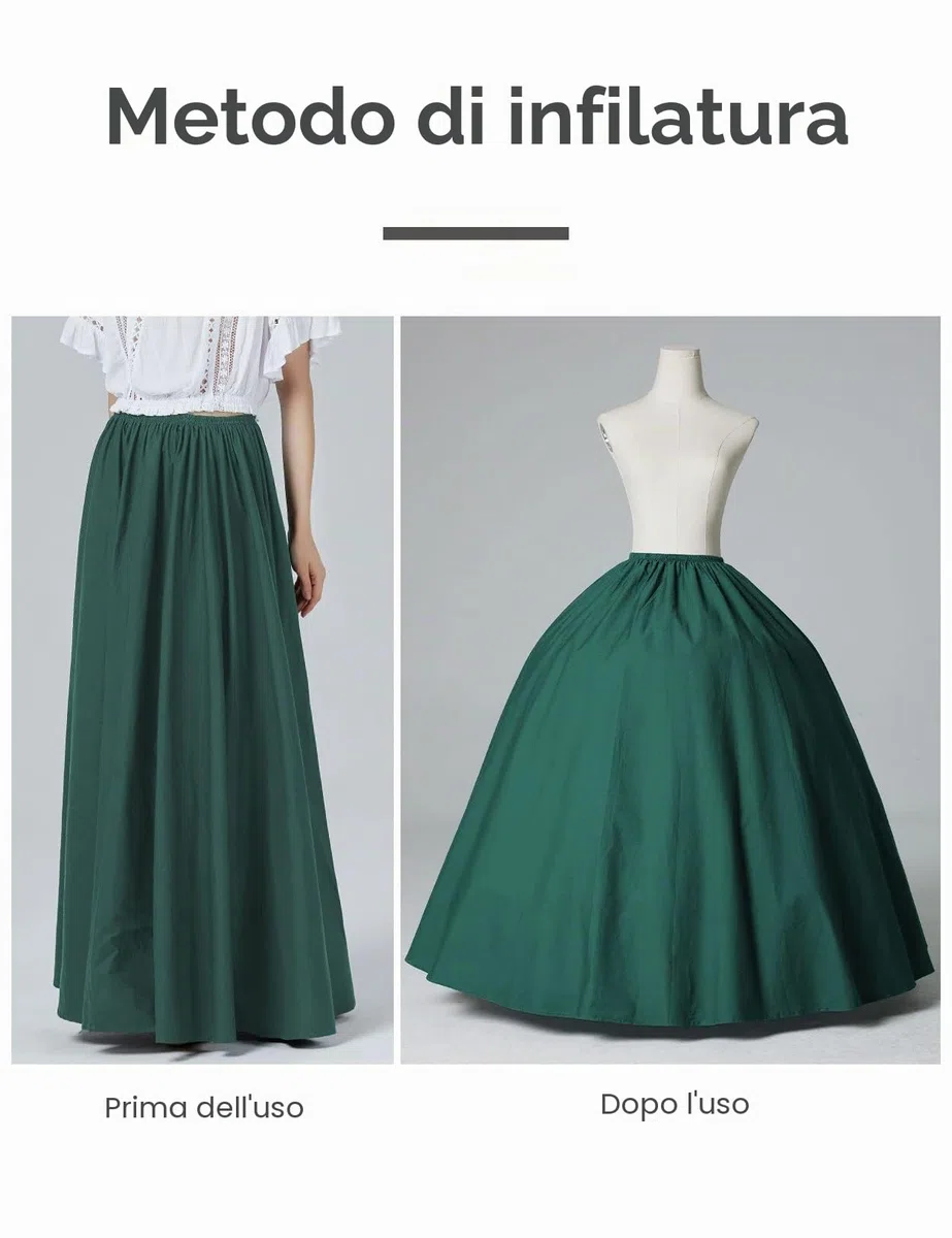 BEAUTELICATE Sottogonna Sposa Lungo per Nozze Gonna 4 Cerchio Donna per Abito Sottoveste Abito da Sera con 5 Strati Balze Gonna Rockabilly Hallowen Matrimonio Carnevale