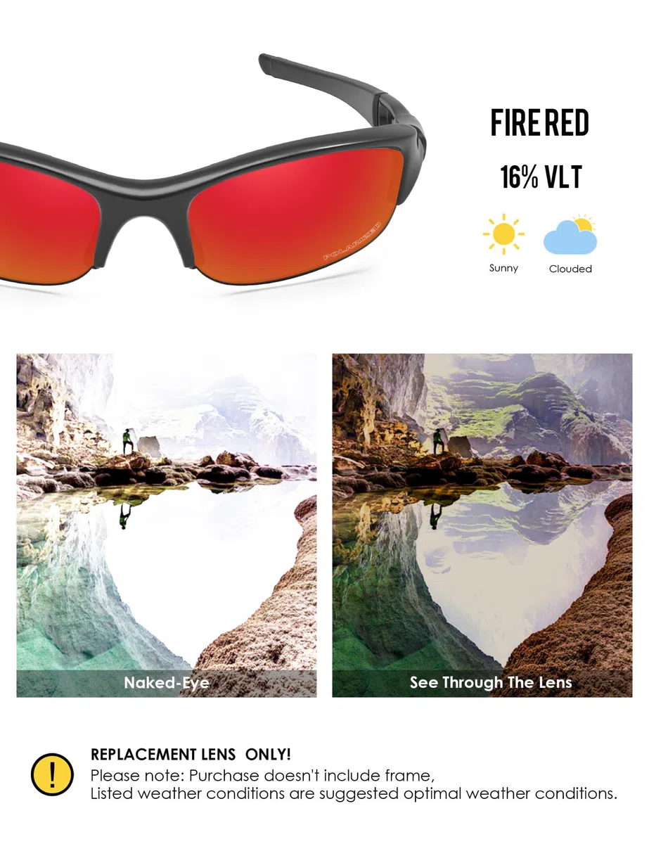 BlazerBuck Lenti di ricambio polarizzate anti-sale per Oakley Flak Jacket