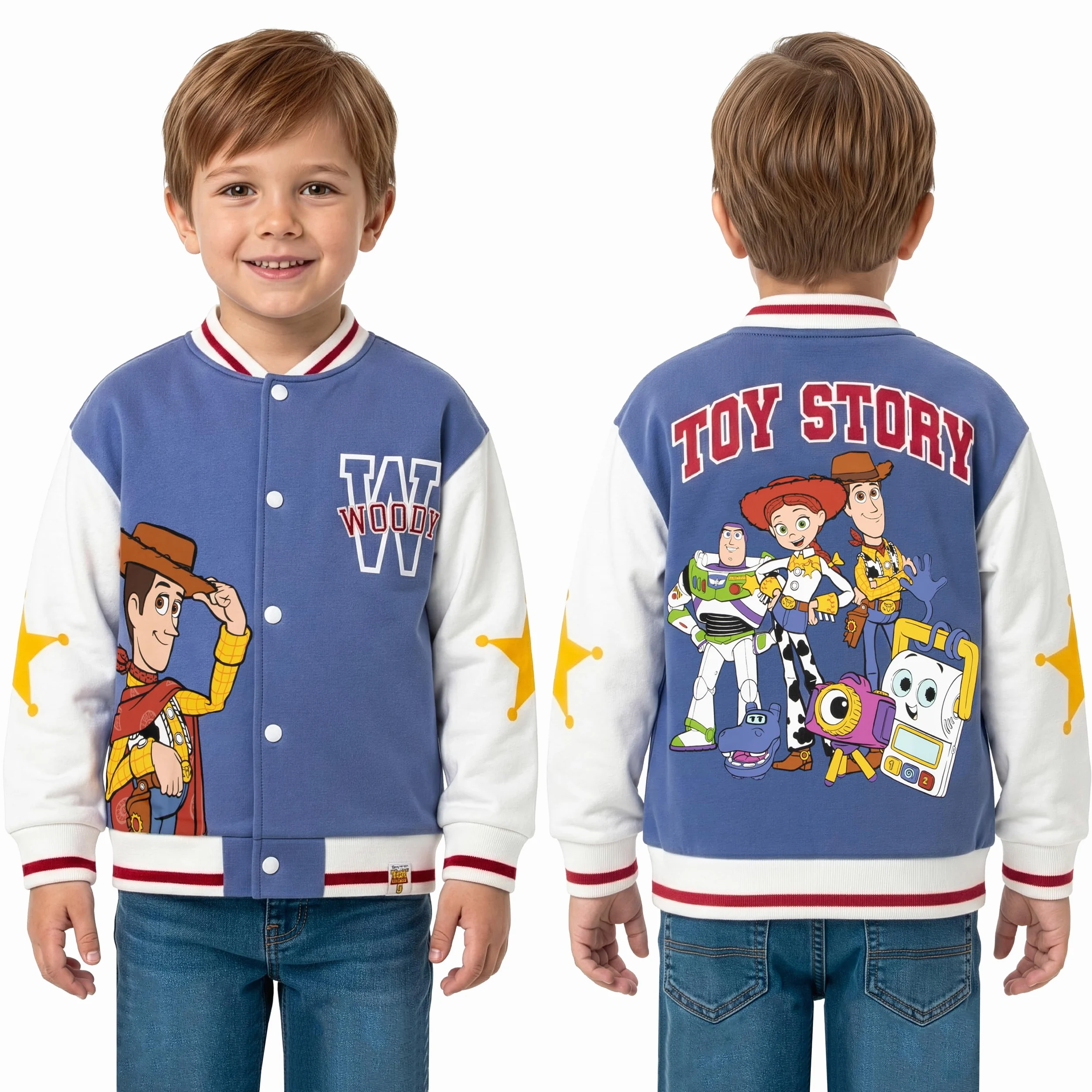 Disney Toy Story Bomber Jacket, Woody Giubbotto Ragazzo, Giacca Ragazzo in Cotone