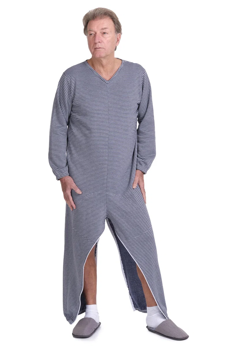 FERRUCCI COMFORT Pigiama Tutone Sanitario comodità Manica Lunga 3 Cerniere/Zip Schiena -Interno Gamba Invernale Tessuto Pesante