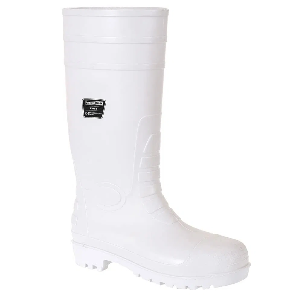 Portwest FW84 S4 Stivali di Sicurezza in Gomma, Unisex - Adulto, SRC, Bianco (Bianco WHR), 42 EU (8 UK)