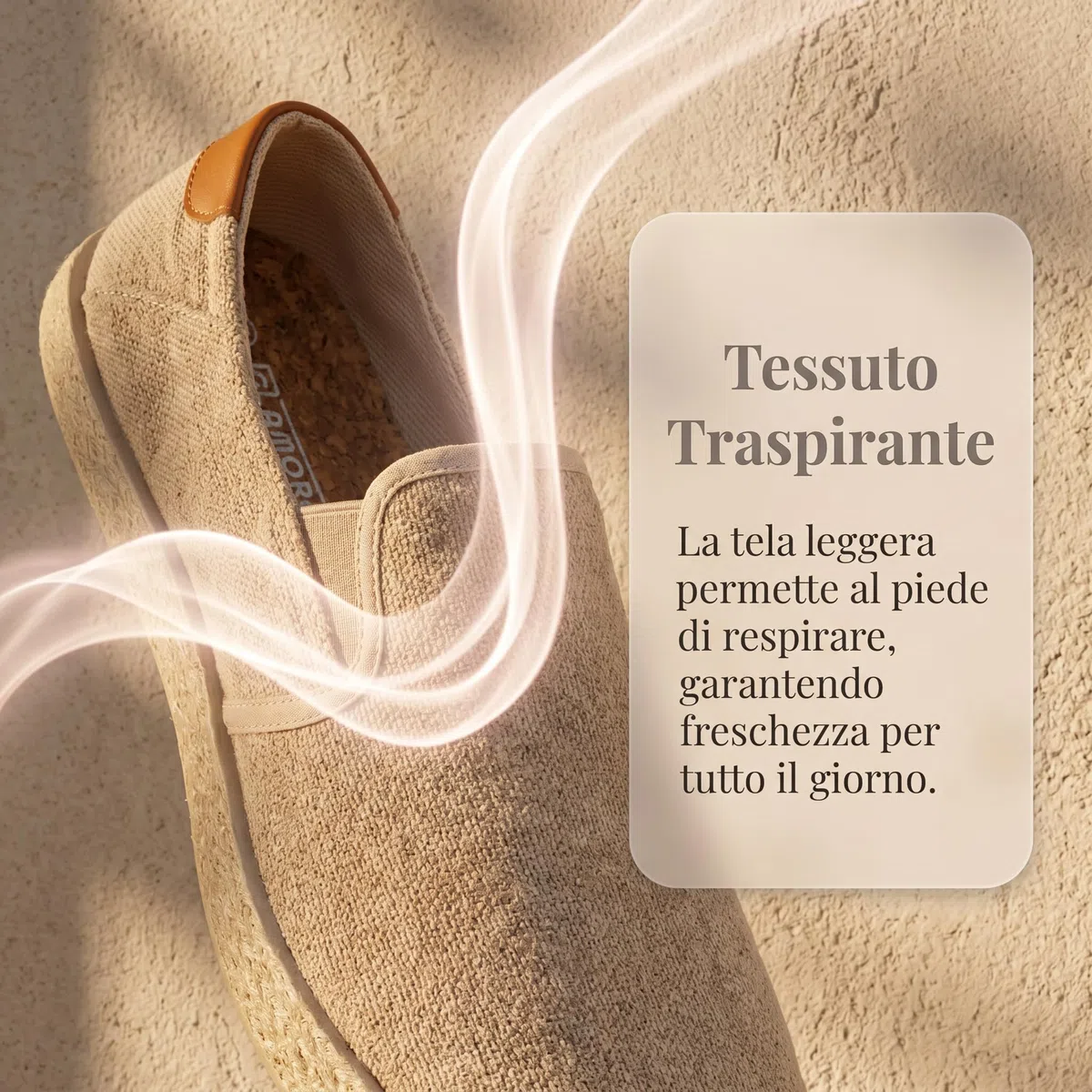 GLAMORA Espadrilles Slip on tela, vintage, look usato, effetto lino, estivo, traspirante, leggero, comodo, piatto, antiscivolo, suola flessibile