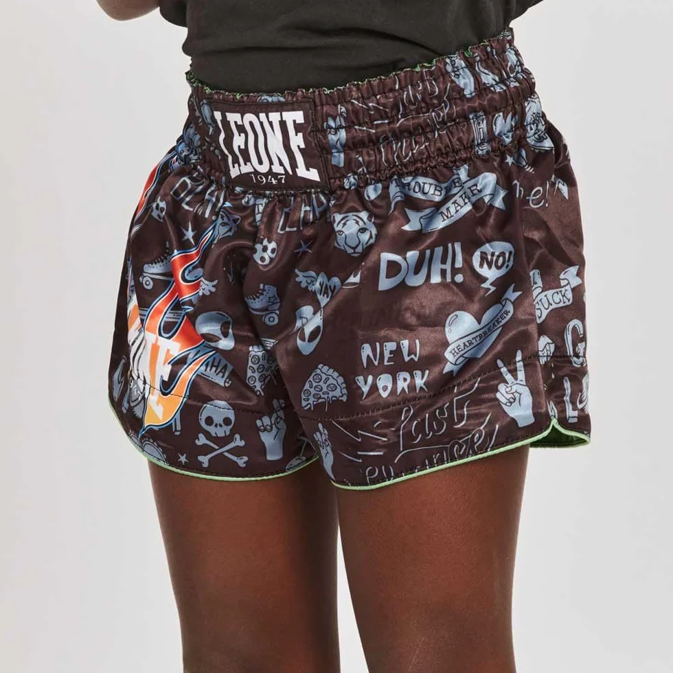 Leone 1947 - Pantaloncini Boxe, Pantaloncini Kick-Thai Jr. Unisex - Bambini e Ragazzi