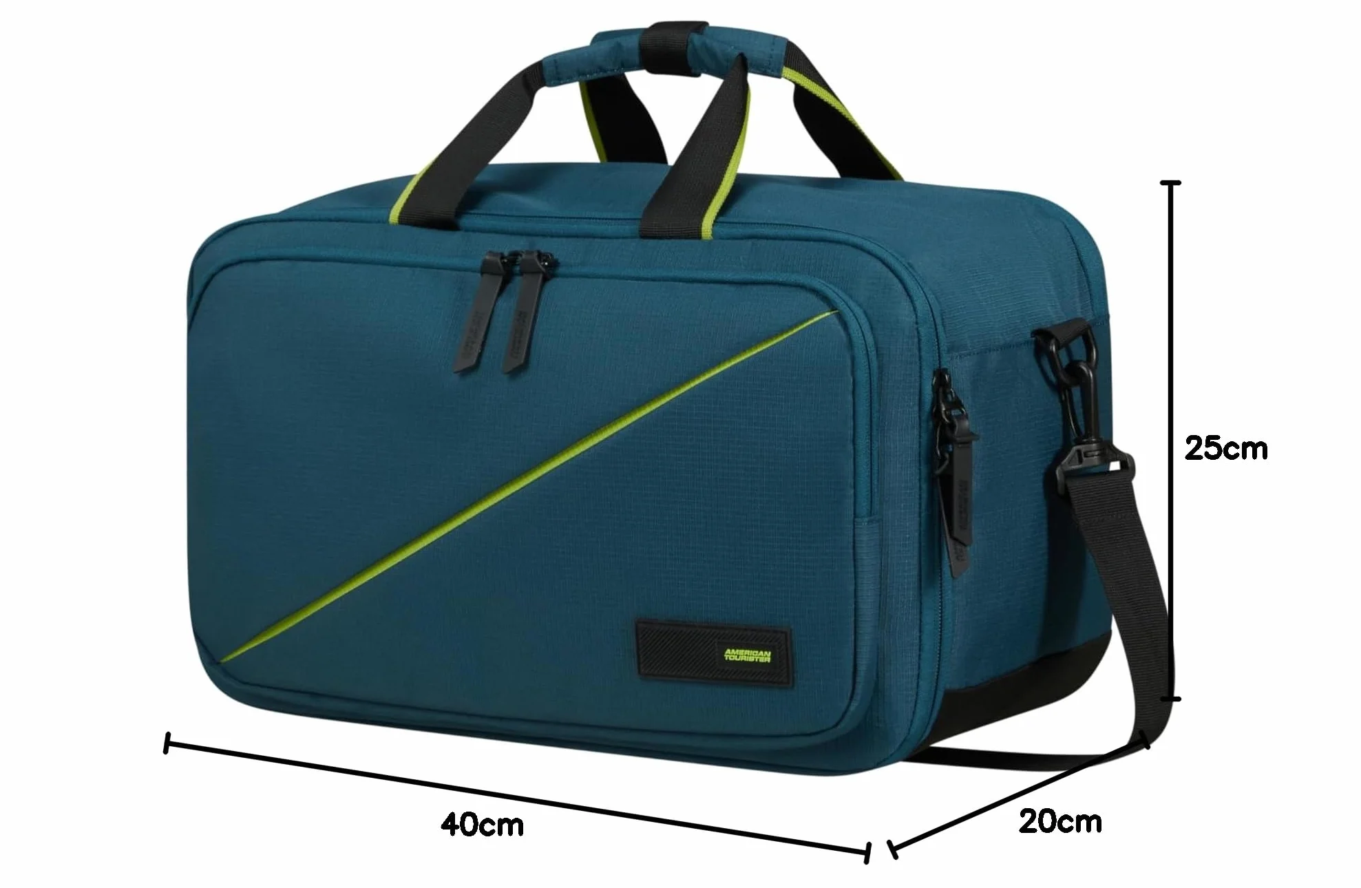 American Tourister Take2Cabin - Borsa da viaggio 3 vie Ryanair, 40 cm, 25 L, Blu (Harbor Blue)
