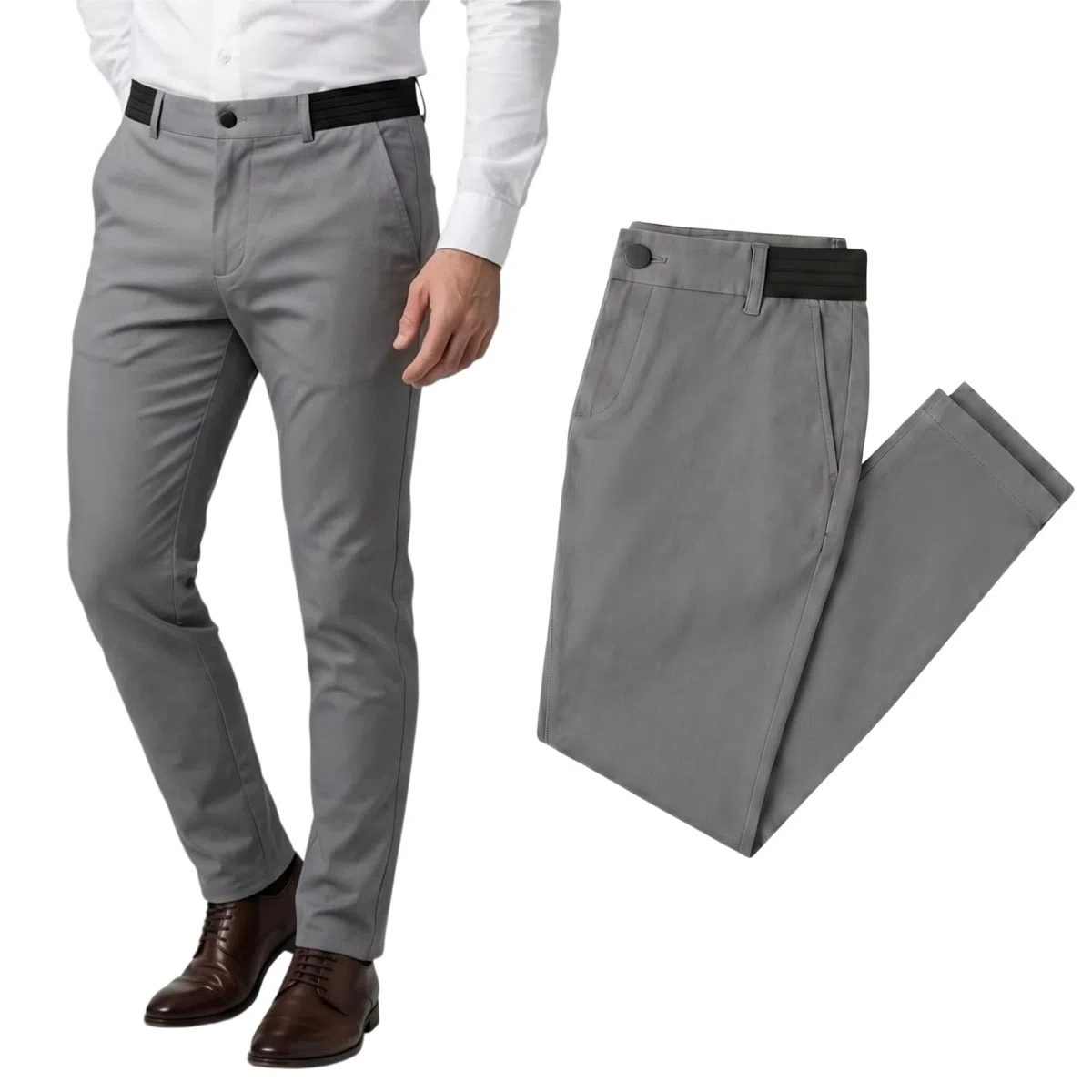Bellutia Pantalone Elasticizzato MorphoFit, Pantaloni Uomo Elasticizzati Traspirante Slim Fit Pantalone morphofit bellutia Uomo Tessuto Stretch Leggero Senza Stirare Asciugatura Rapida