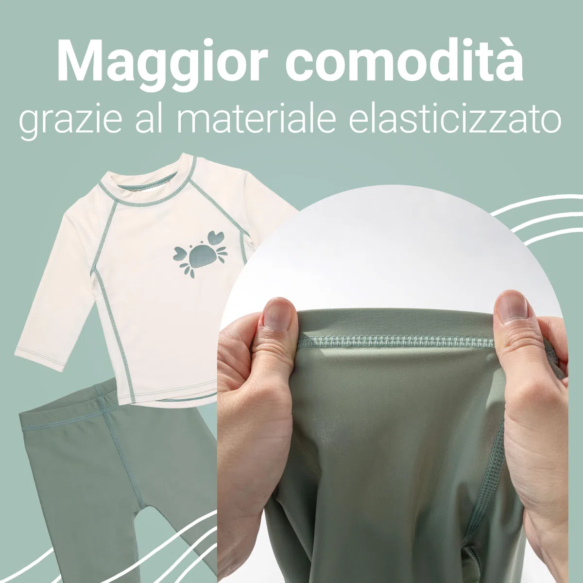 LaLoona Set Pantaloni Neonato e Maglia Mare con Protezione UV - Abbigliamento Neonato Costume Bagno con UPF 80+ - Asciugatura Rapida e Testato Oeko-Tex Standard 100