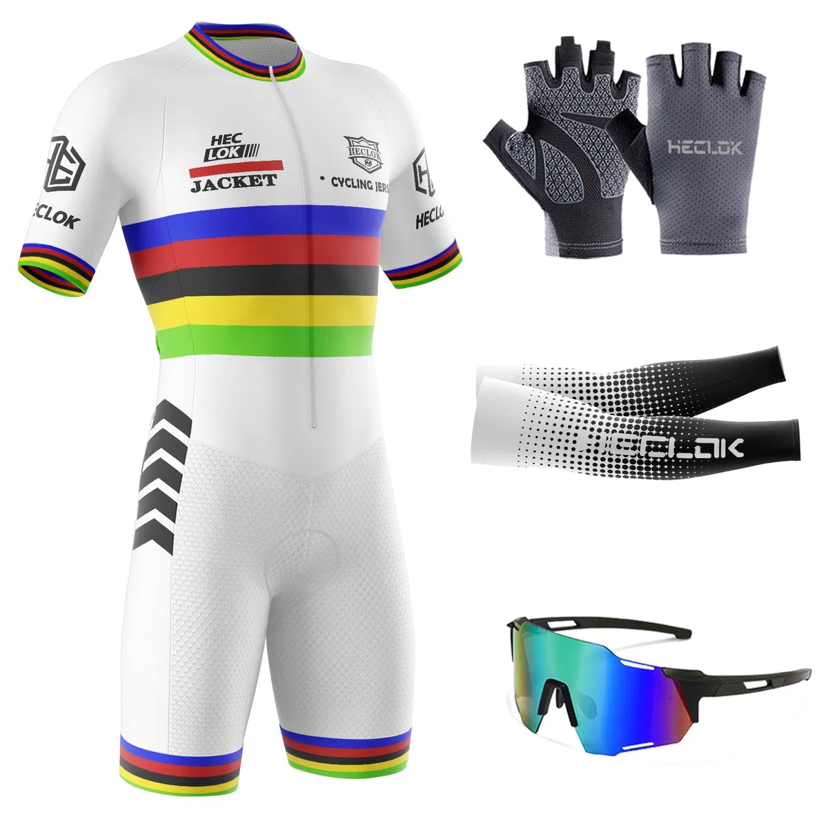 Tuta da Triathlon a Maniche Corte da Uomo,da 3 Tasche，Abbigliamento Ciclismo monopezzo MTB Body Trisuit Cycling Skinsuit with Gel Pad per Nuoto/Corsa/Ciclismo, Men's Trisuit