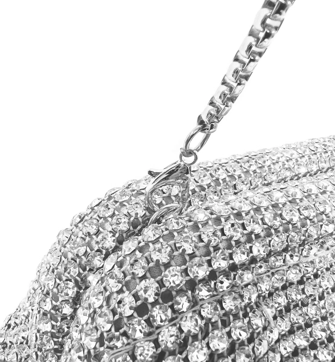 ANGELO Pochette da Donna Elegante con Strass, Piccola Borsa Clutch a Mano e Tracolla, Borsetta da Sera Mini Scintillante, per Cerimonia, Eventi, Matrimonio, Festa