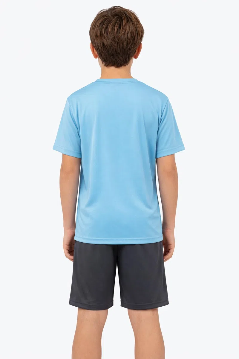 Set sportivo per bambini in 3 pezzi, tuta, 2 maglietta a maniche corte e 1 pantaloncini da 6 a 14 anni