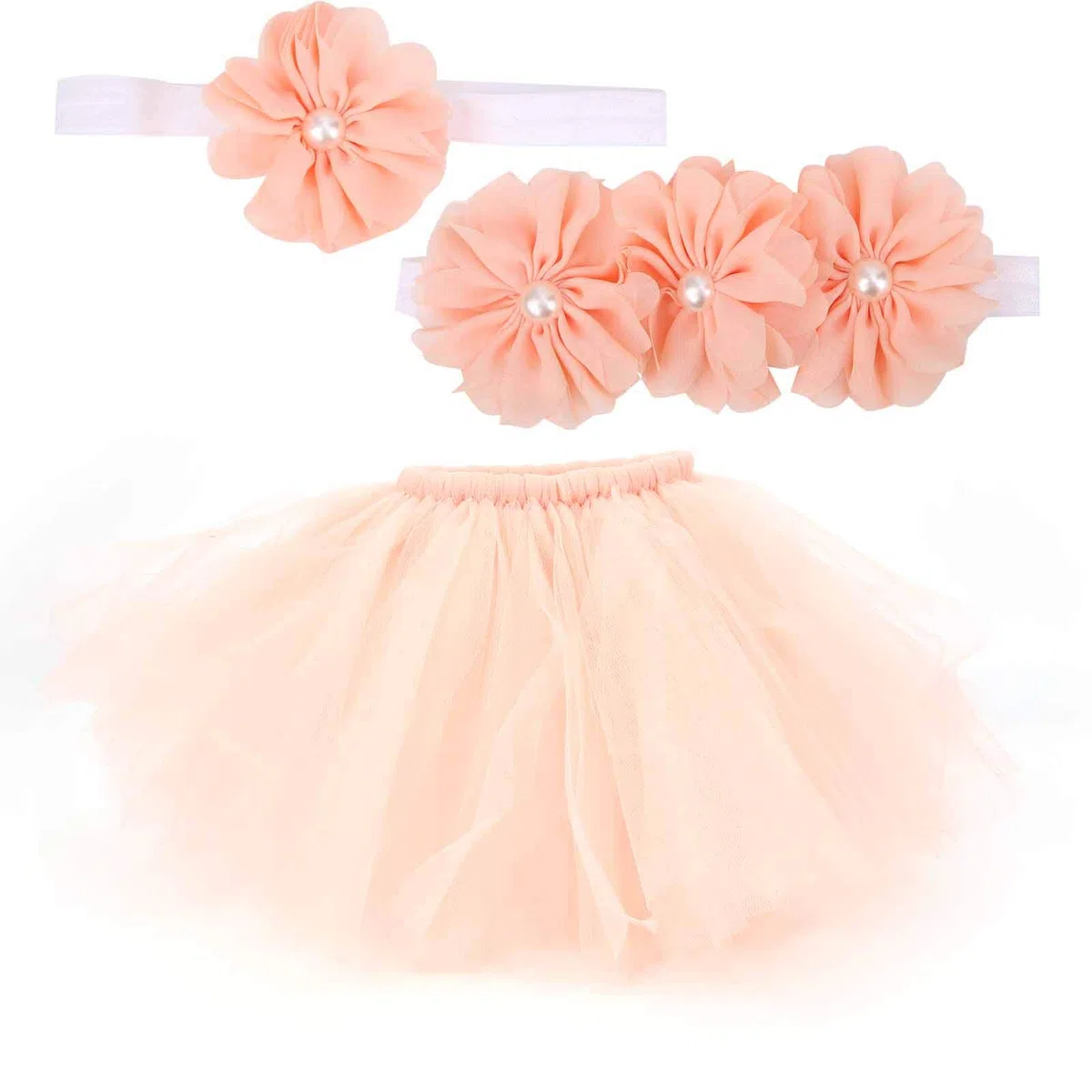 Gonna da Bambina, Set di Petto Avvolto con Fascia per Neonato Abito Gonna Fotografia Neonato Prop Balletto Dance Dress Up con Fascia per Capelli Compleanno Natale Regalo