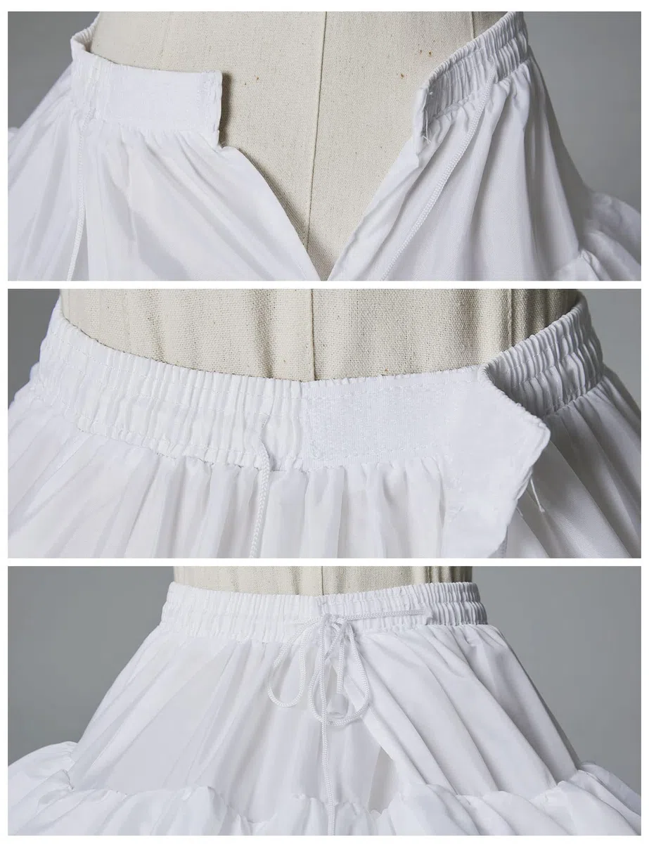 BEAUTELICATE Sottogonna Sposa Lungo per Nozze Gonna 4 Cerchio Donna per Abito Sottoveste Abito da Sera con 5 Strati Balze Gonna Rockabilly Hallowen Matrimonio Carnevale