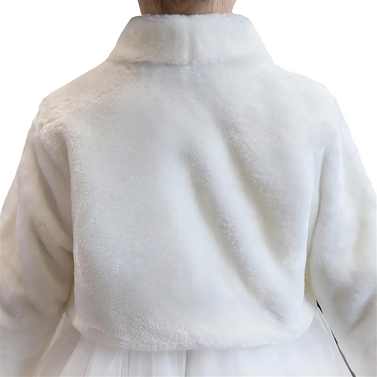 Cardigan Bambine Ragazze in Pelliccia Sintetica a Maniche Lunghe in Fiore Ragazze Bolero Coprispalle Giacche con Manica Lunga per Matrimonio