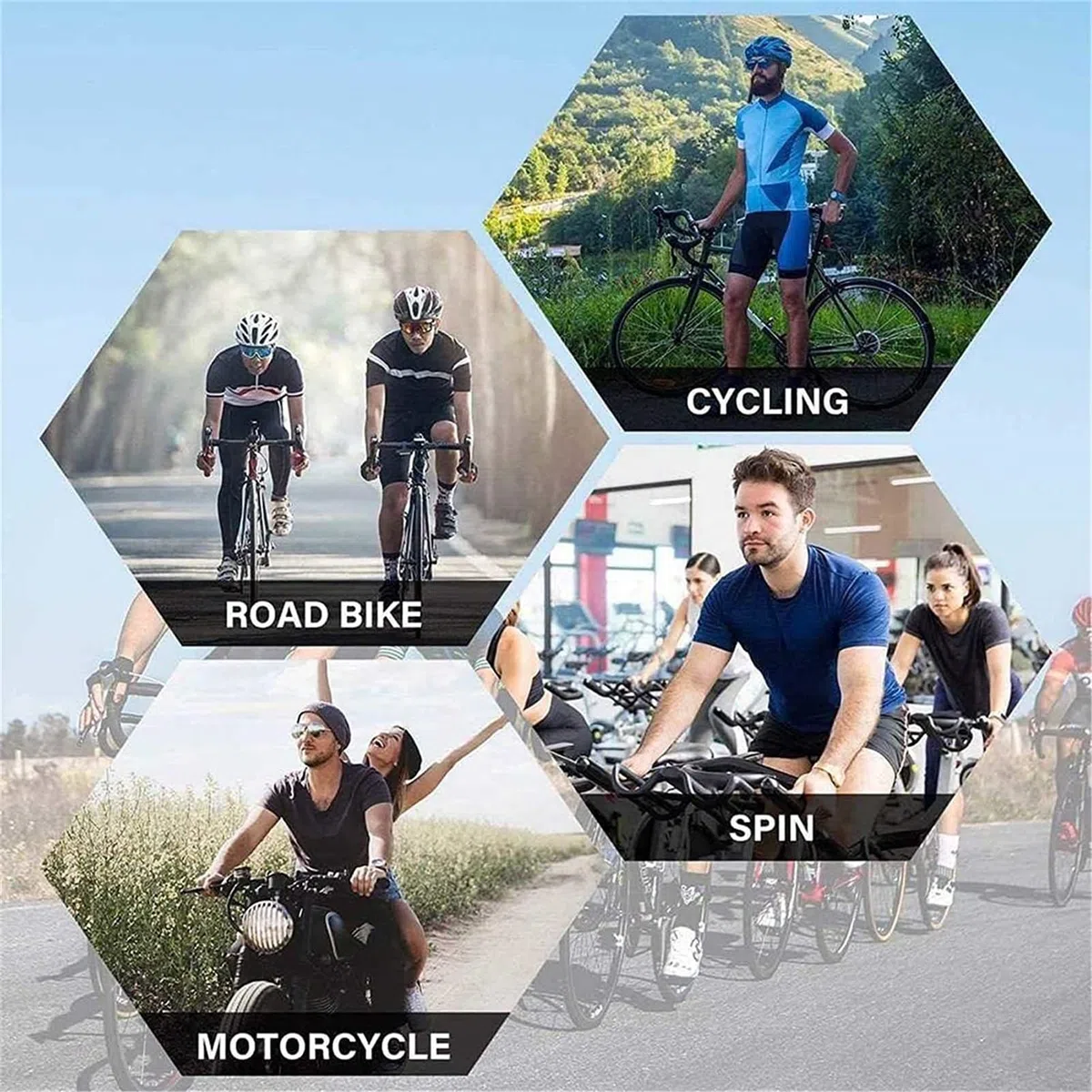 FFFF & OLFEH Tuta da Triathlon a Maniche Corte da Uomo, MTB Body Trisuit Cycling Skinsuit with Short Sleeve MTB Cycling Skinsuit with Gel Pad per Nuoto/Corsa/Ciclismo