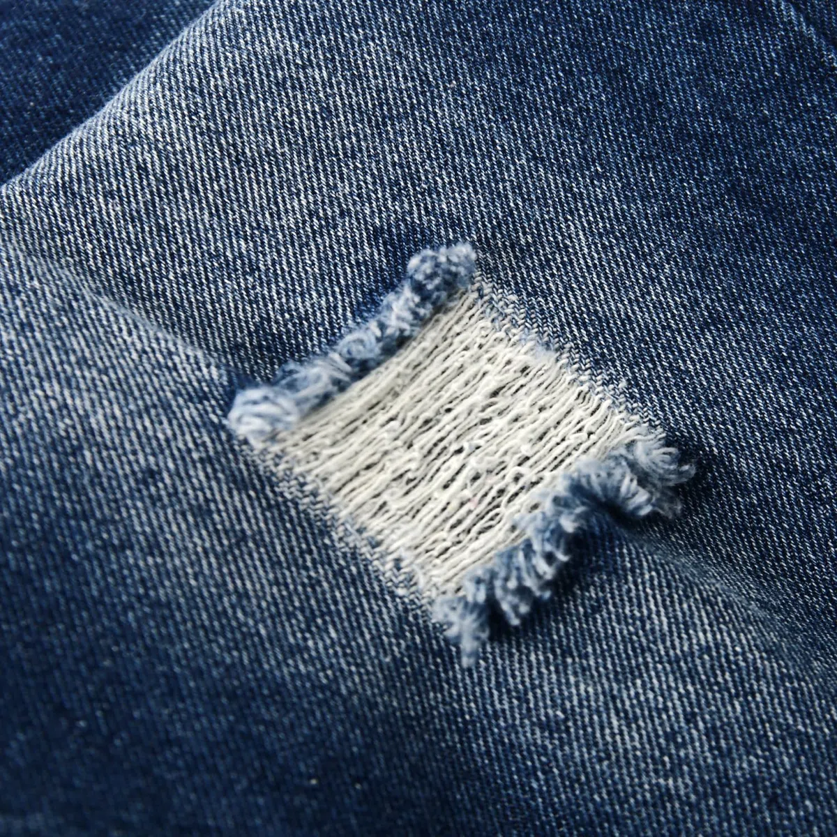 KIDSCOOL SPACE Kid Boy Girl Tasca con bavaglino piccola Cinghie regolabili Salopette di jeans, maglione strappato carino in denim