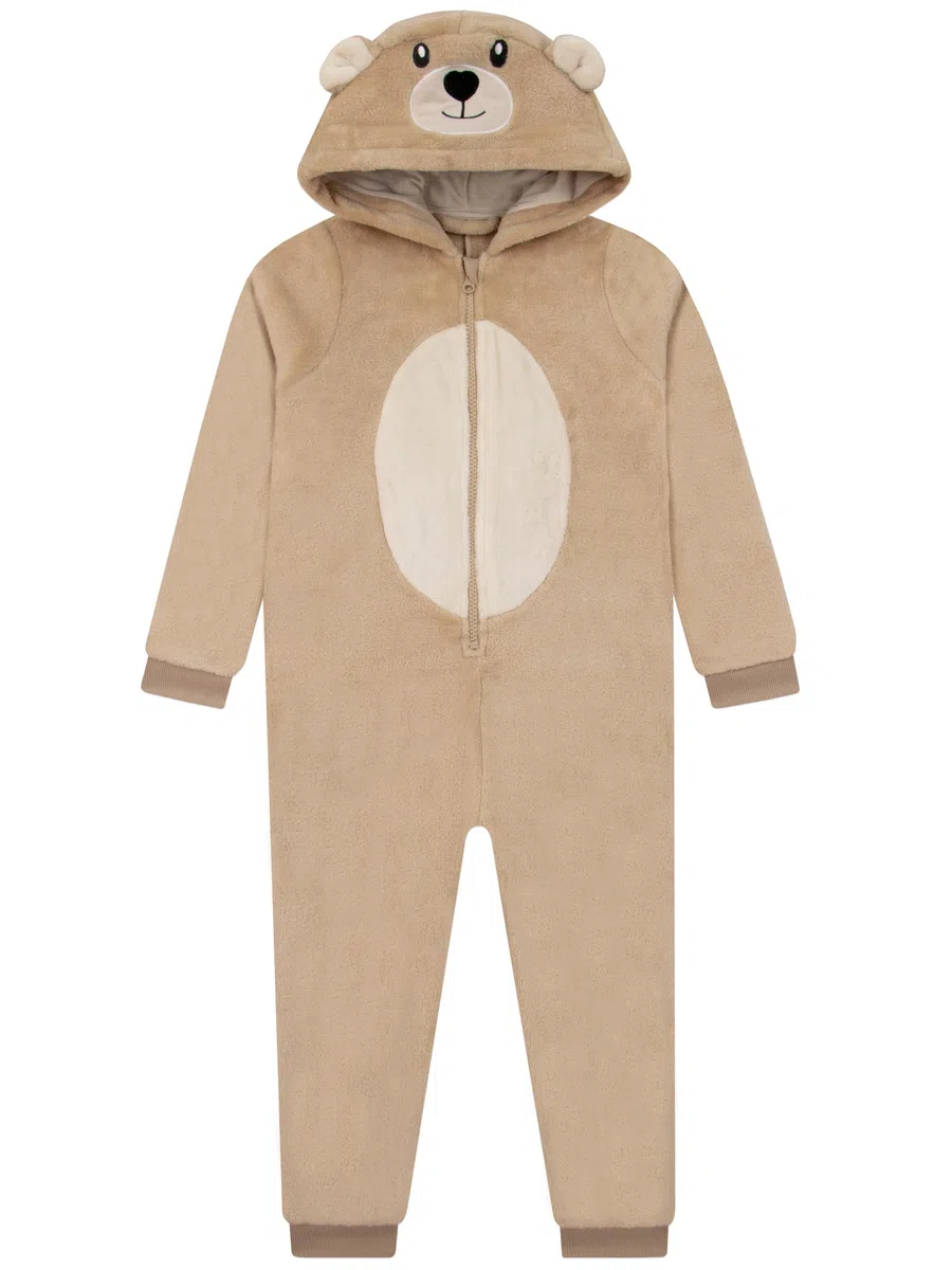 Harry Bear Tutina Pigiama Intera con Cappuccio per Bambini Orso Coniglio O Dinosauro in Morbido, Pigiama Animale
