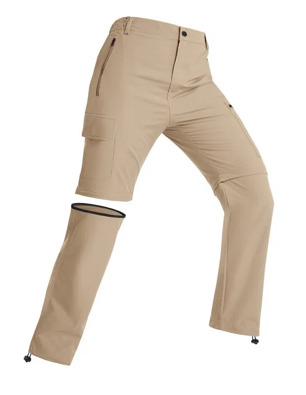 Pantaloni da trekking da donna, con zip, traspiranti, da trekking, da donna, con chiusura lampo, rimovibili, per attività all'aria aperta, estivi, funzionali