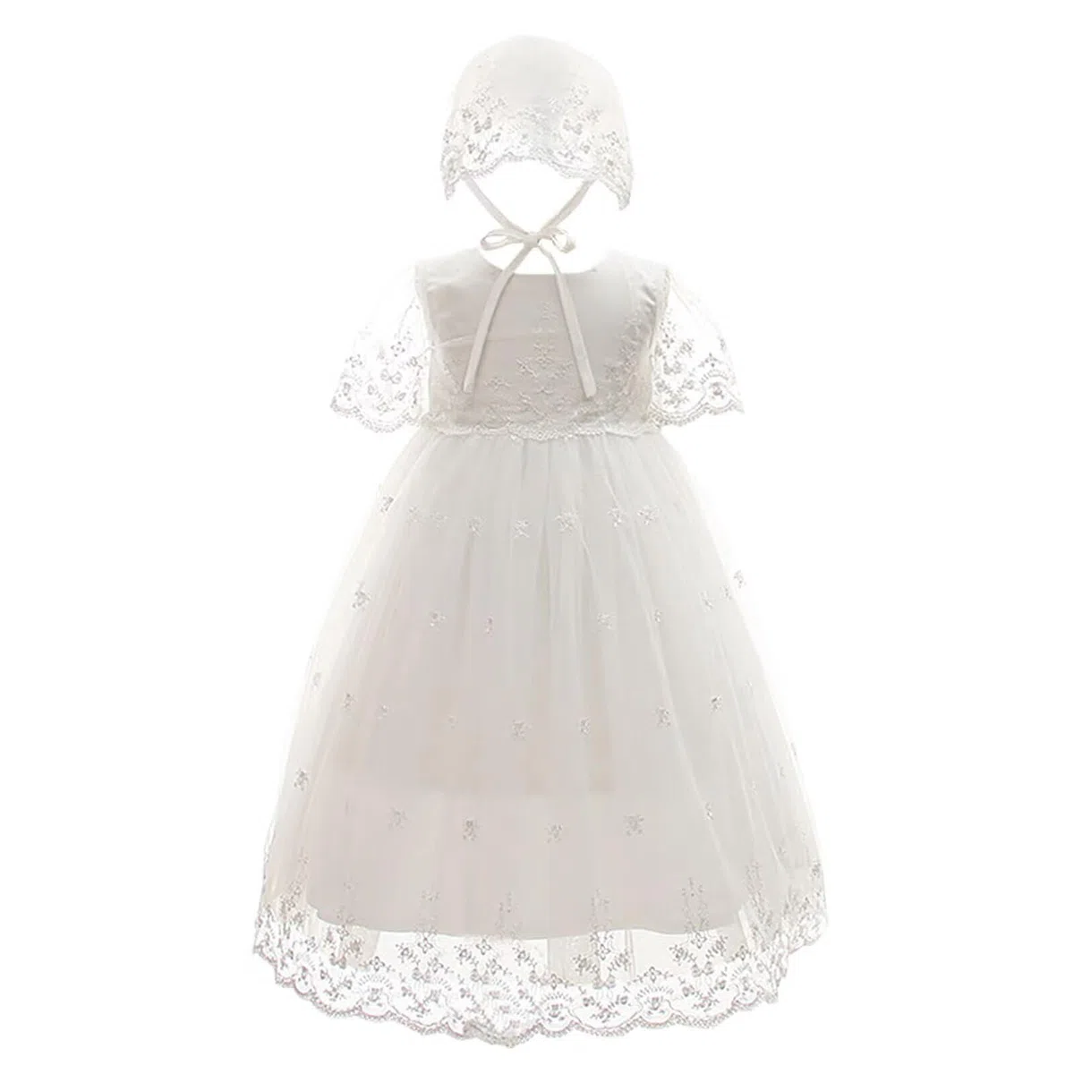 Abito Battesimo Bambina Abiti da Sposa Lunghi Bianchi Abiti da Sposa Formali per Neonati