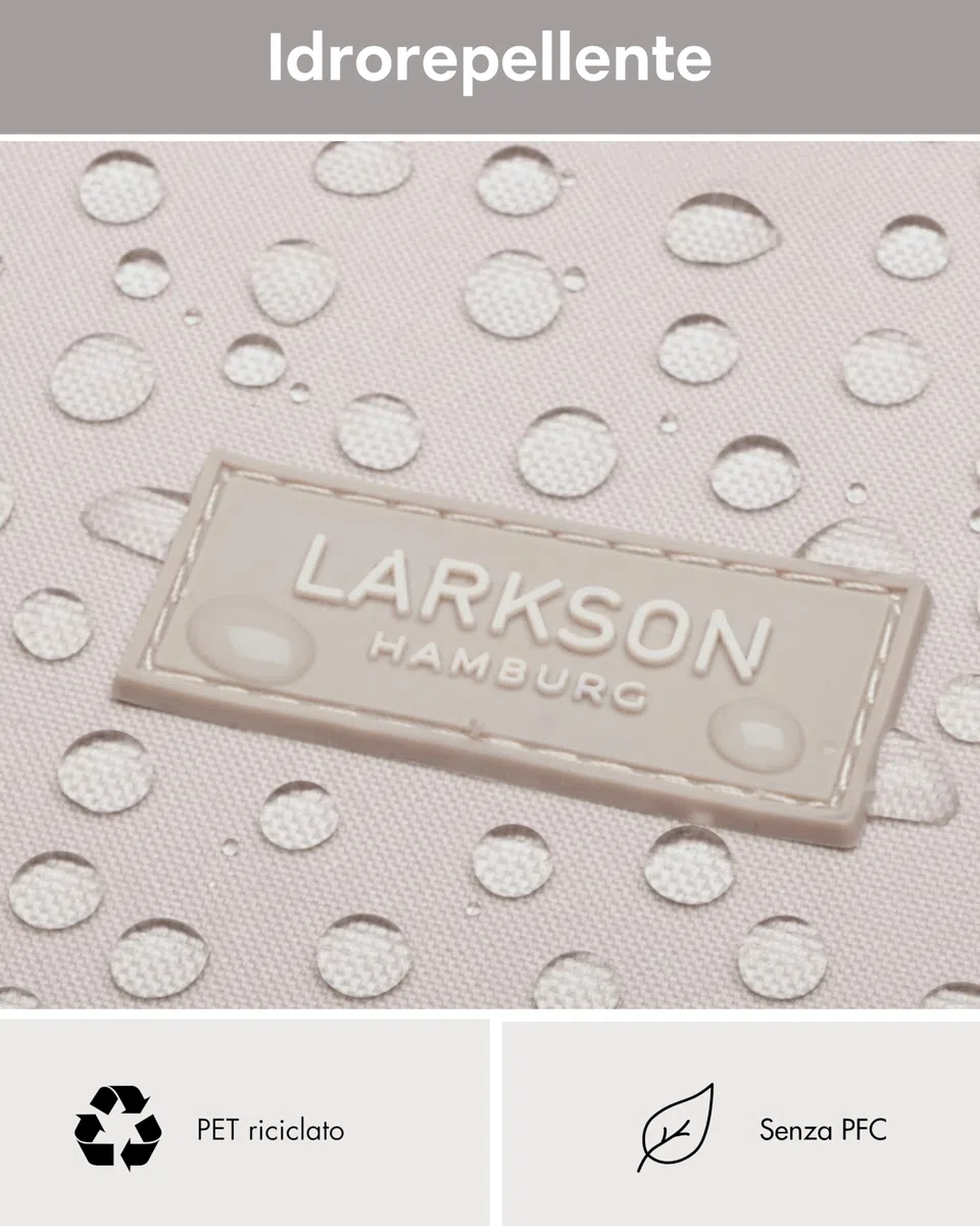 LARKSON Zaino Donna Beige - Ida - Borsa Zainetto Porta PC 13 Pollici - Ideal per l'Università, il Lavoro, il Tempo Libero - Idrorepellente