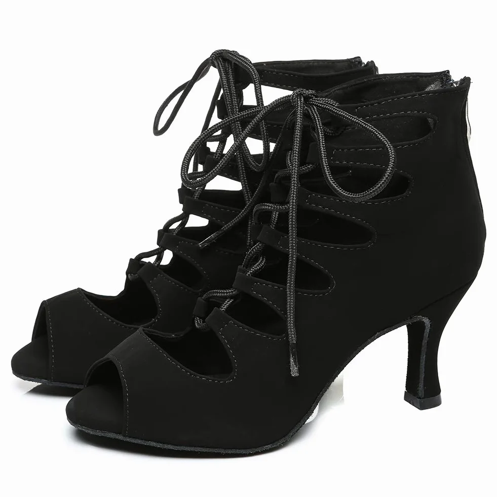 Sarpe da Ballo Latino Americano Donna Stivaletti da Ballo da Sala Salsa e Bachata,Modello YCL456