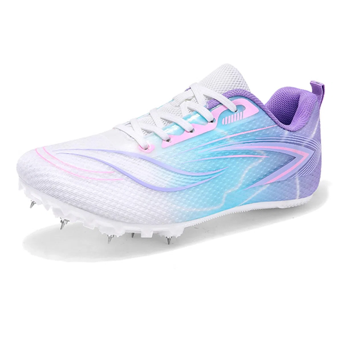 Scarpe da Atletica Leggera da Donna e da Ragazza, Scarpe da Ginnastica da Corsa con 7 Chiodi Rimovibili, Scarpe da Salto Traspiranti e Leggere, Scarpe da Corsa Sprint Professionali, 35-41 EUU