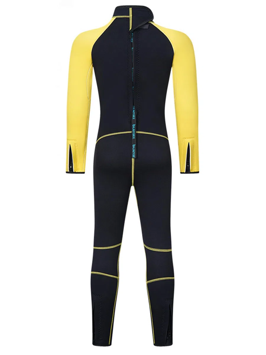 Muta subacquea per bambini da 3 mm, a maniche lunghe, termica, costume da bagno intero da bagno per ragazzi e ragazze, nuoto, immersioni, snorkeling, surf