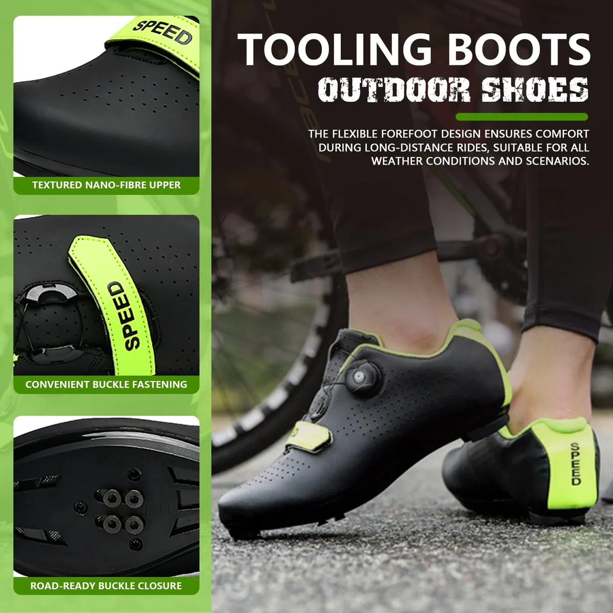 Tinta Unita Scarpe da Ciclismo, Uomo Donna Scarpa da Bici da Strada E MTB, Sneakers Ginnastica Professionali per Esterni Compatibili con Peloton SPD/SPD-SL e Look