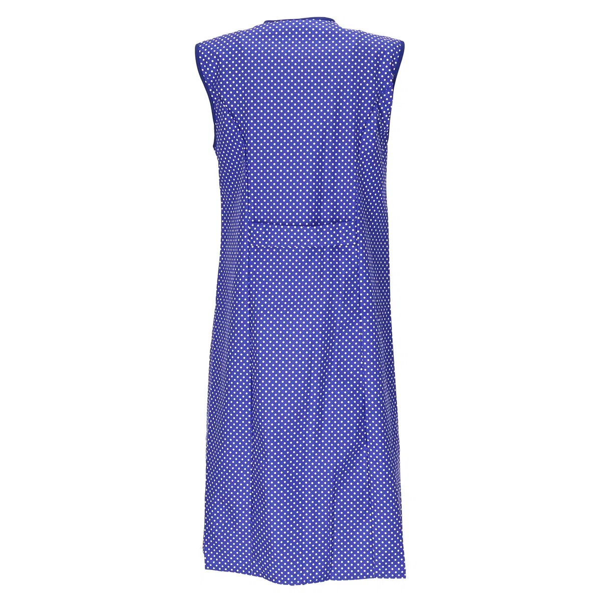 Camice da donna, senza maniche, in cotone, rosso o blu a pois bianchi