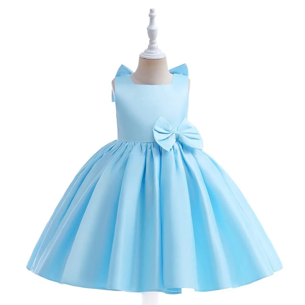 Vestito da principessa per bambine e bambine, con tutù e fiocco, abito da ballo formale, per compleanni, matrimoni, battesimi, battesimi