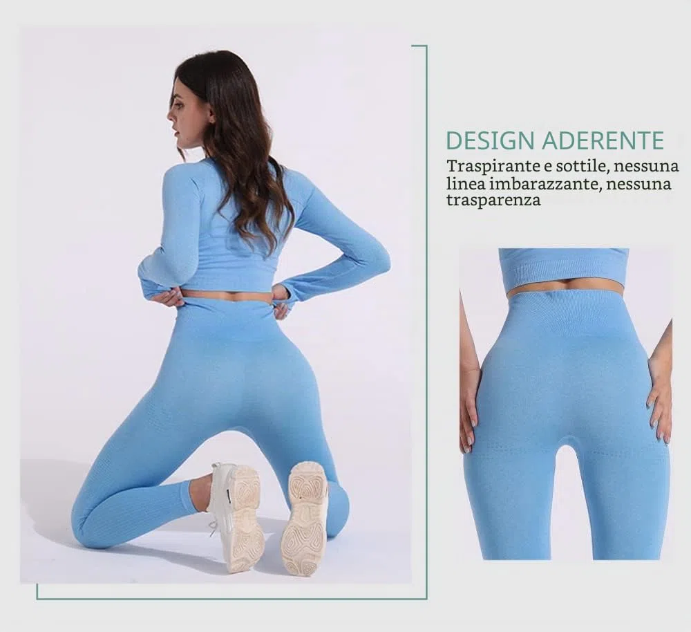 2/3set di Abbigliamento Sportivo da Palestra Senza Cuciture, Yoga Gym Leggings da Yoga a Vita alta e Reggiseno Sportivo e Top Sportivo