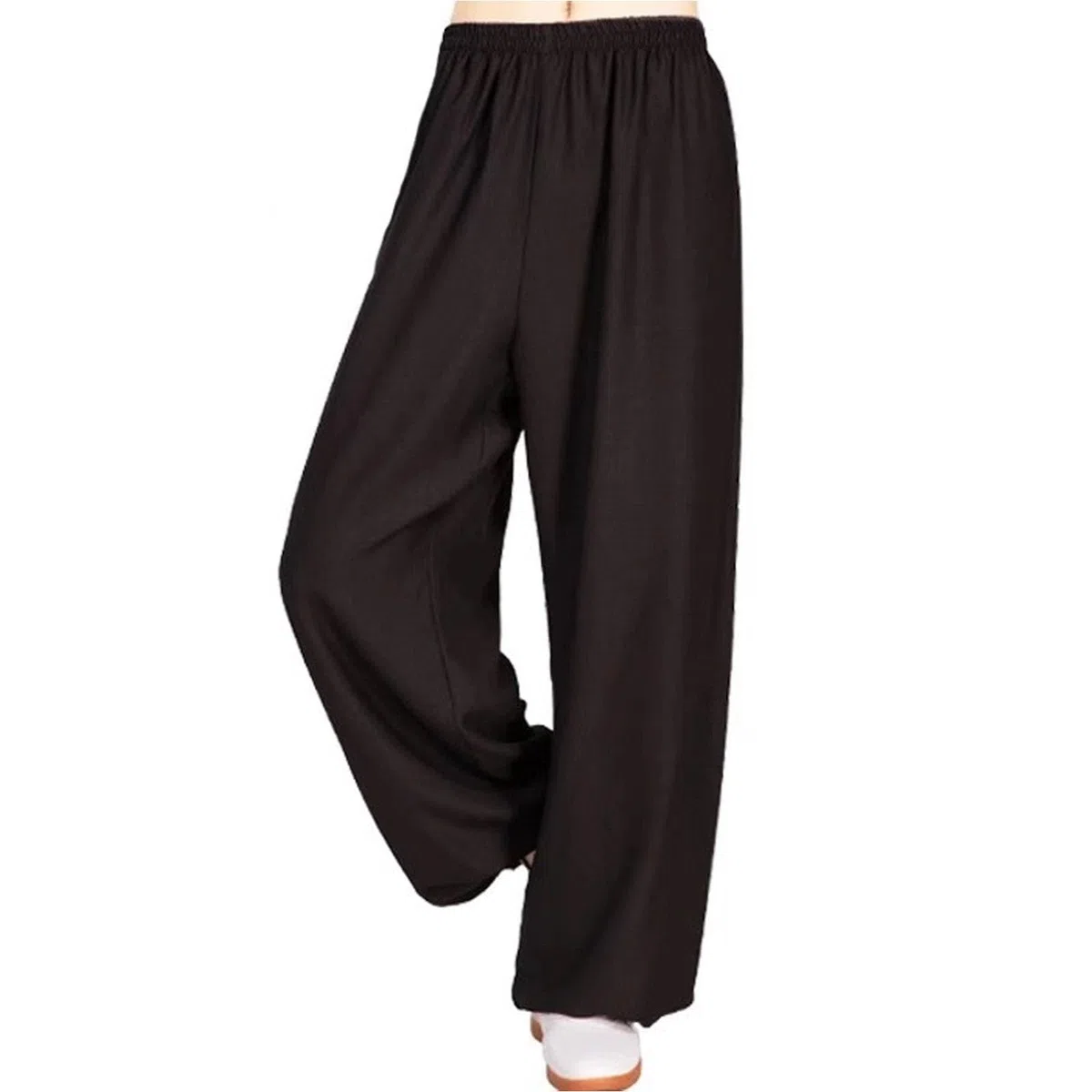 Pantaloni per Kung Fu Arti Marziali Uomo Donna,Pantaloni Kung Fu Shaolin,Pantaloni Tai Chi Leggeri Lino Nero Pantaloni da Allenamento Wing Chun per Arti Marziali Kung Fu(Size:XXL,Color:A)