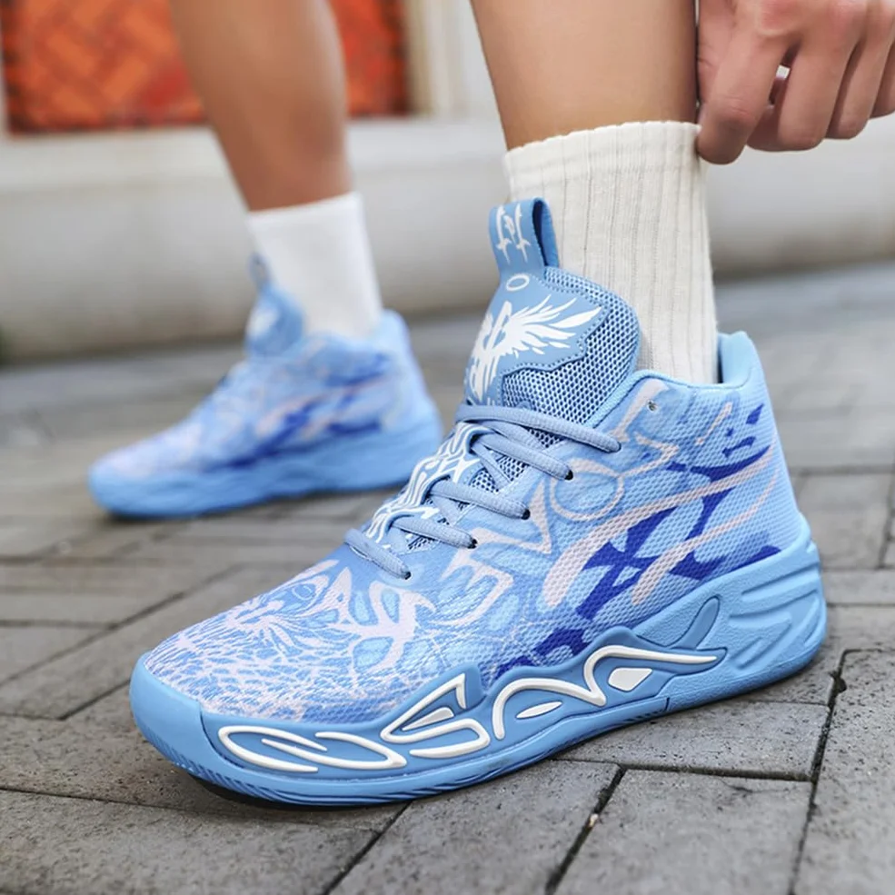 Scarpe da Basket da Uomo Antiscivolo Leggero Scarpe da Basket Alte Scarpe Casual Moda Scarpe Sportive Basket Sneaker Uomo Corsa Scarpe da Ginnastica Sport Outdoor