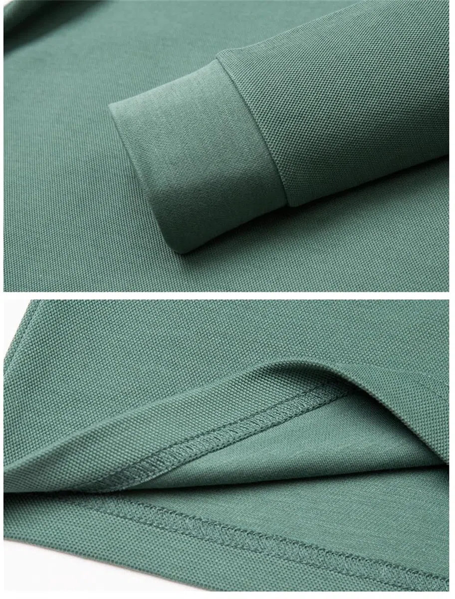 Rfmfkkg Uomini Tinta unita Casuale Manica Lunga Polo Business Casual Regolare Manica Lunga Top