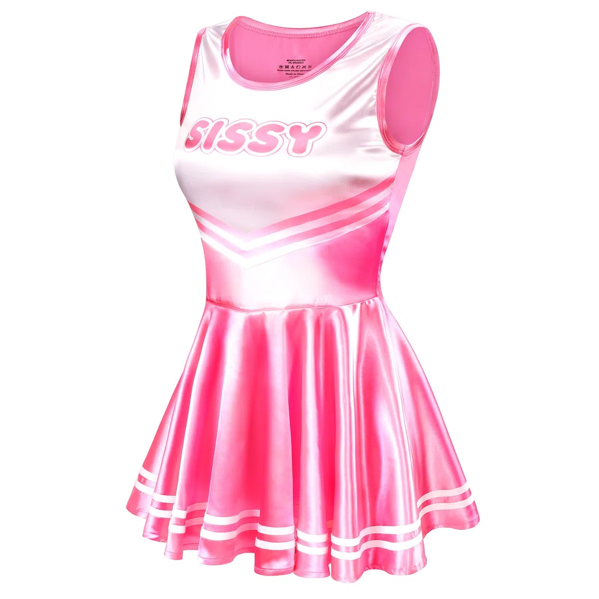 LittleForBig Minigonna aderente senza maniche in raso lucido unisex