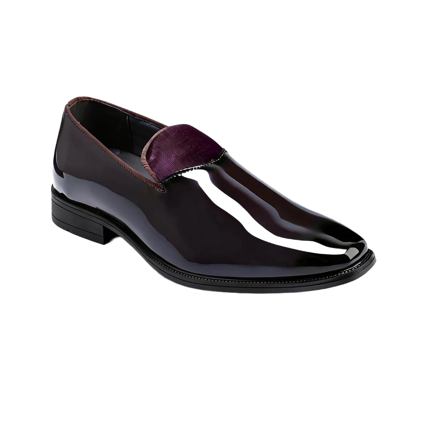 YFFUSHI Loafers Uomo Pelle Verniciata Lucida Scarpe da Cerimonia Senza Lacci per Matrimonio Ufficio Guida