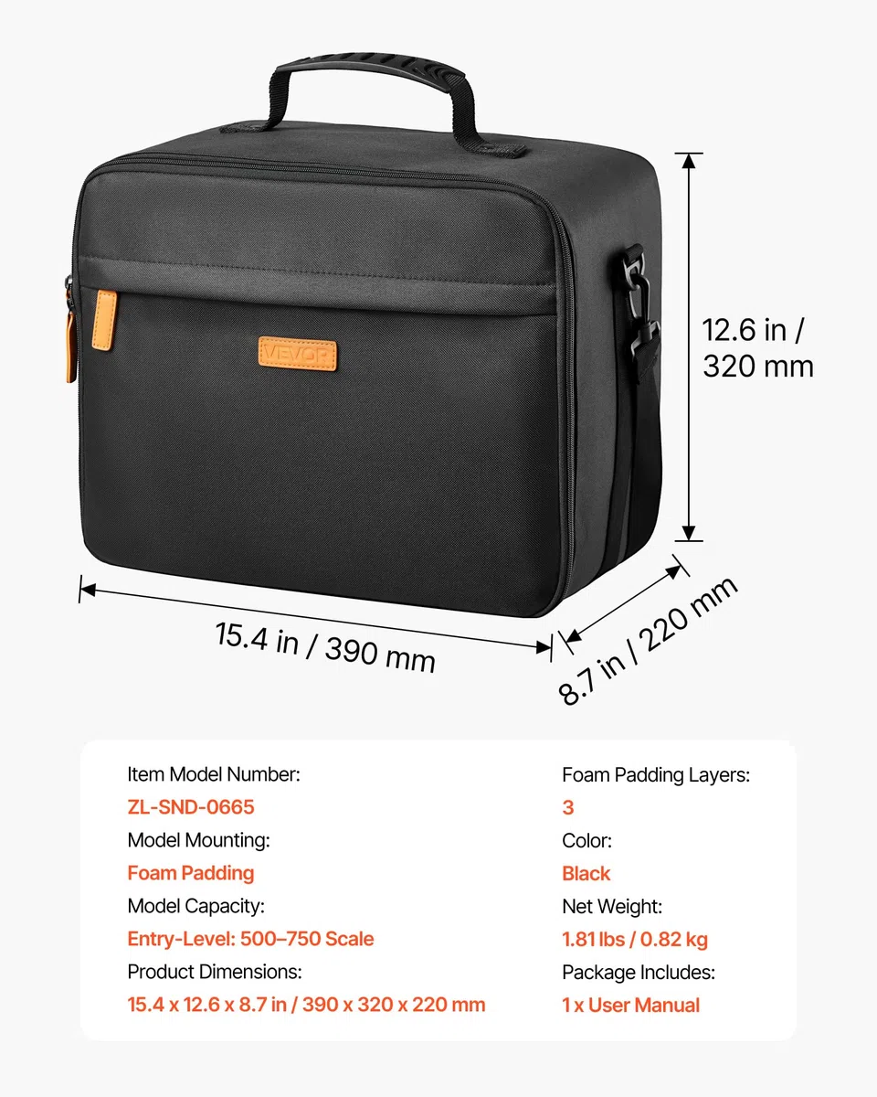 VEVOR Borsa Porta Miniature per Warhammer 380 x 320 x 220 mm, in Imbottitura in Schiuma con Tracolla Regolabile, 3 Strati di Schiuma per un'Ampia Capacità di Stoccaggio (Miniature Non Incluse)