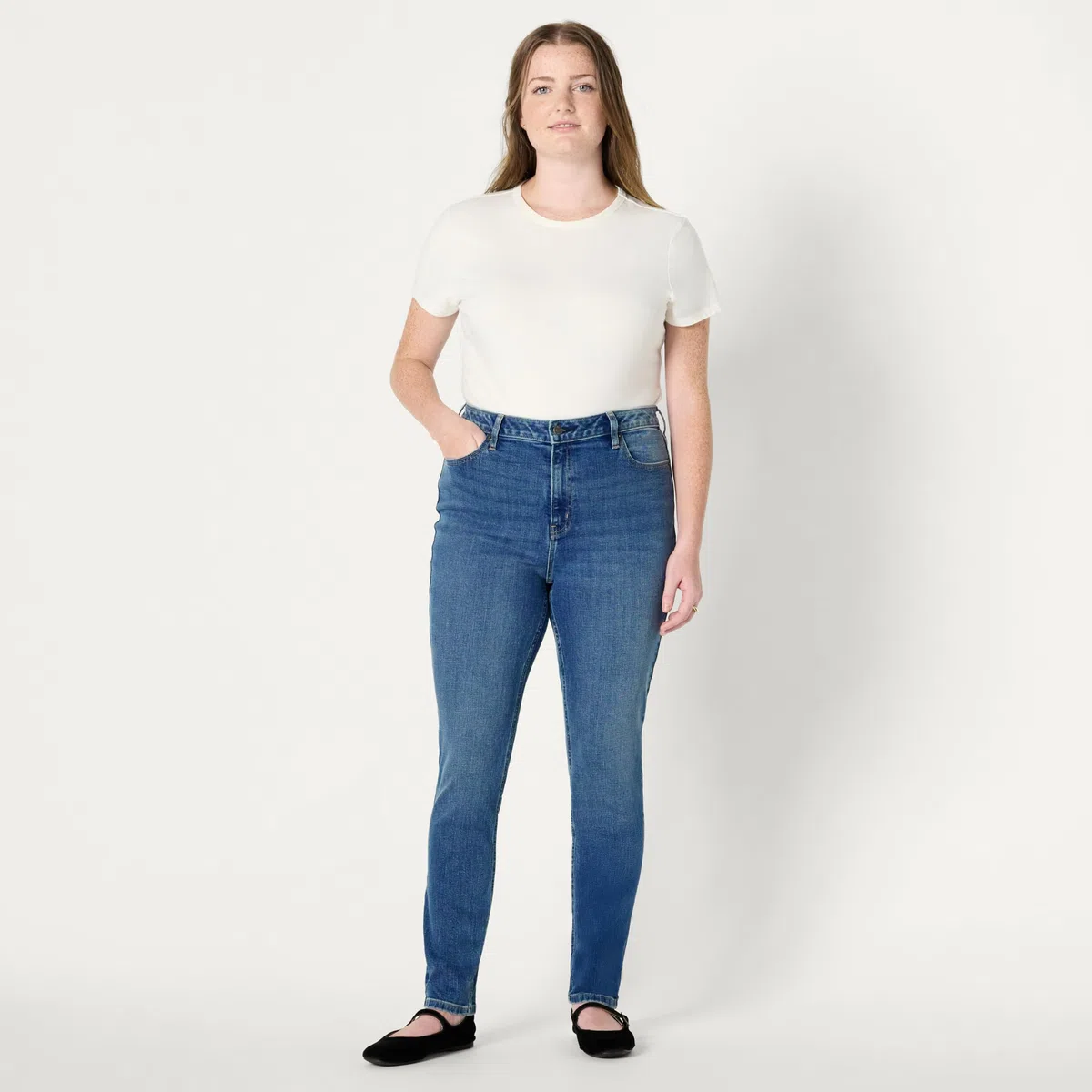 Amazon Essentials Donna Jeans Skinny Versatili, a Vita Media, Super Elasticizzati