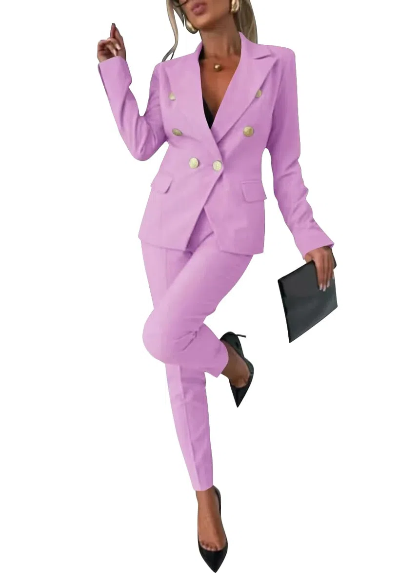 shownicer Tailleur Donna Completo Pantalone Curvy Completo Pantaloni e Giacca Tuta Due Pezzi Ufficio e Lavoro Revers Blazer Tuta Slim Fit Complete Business