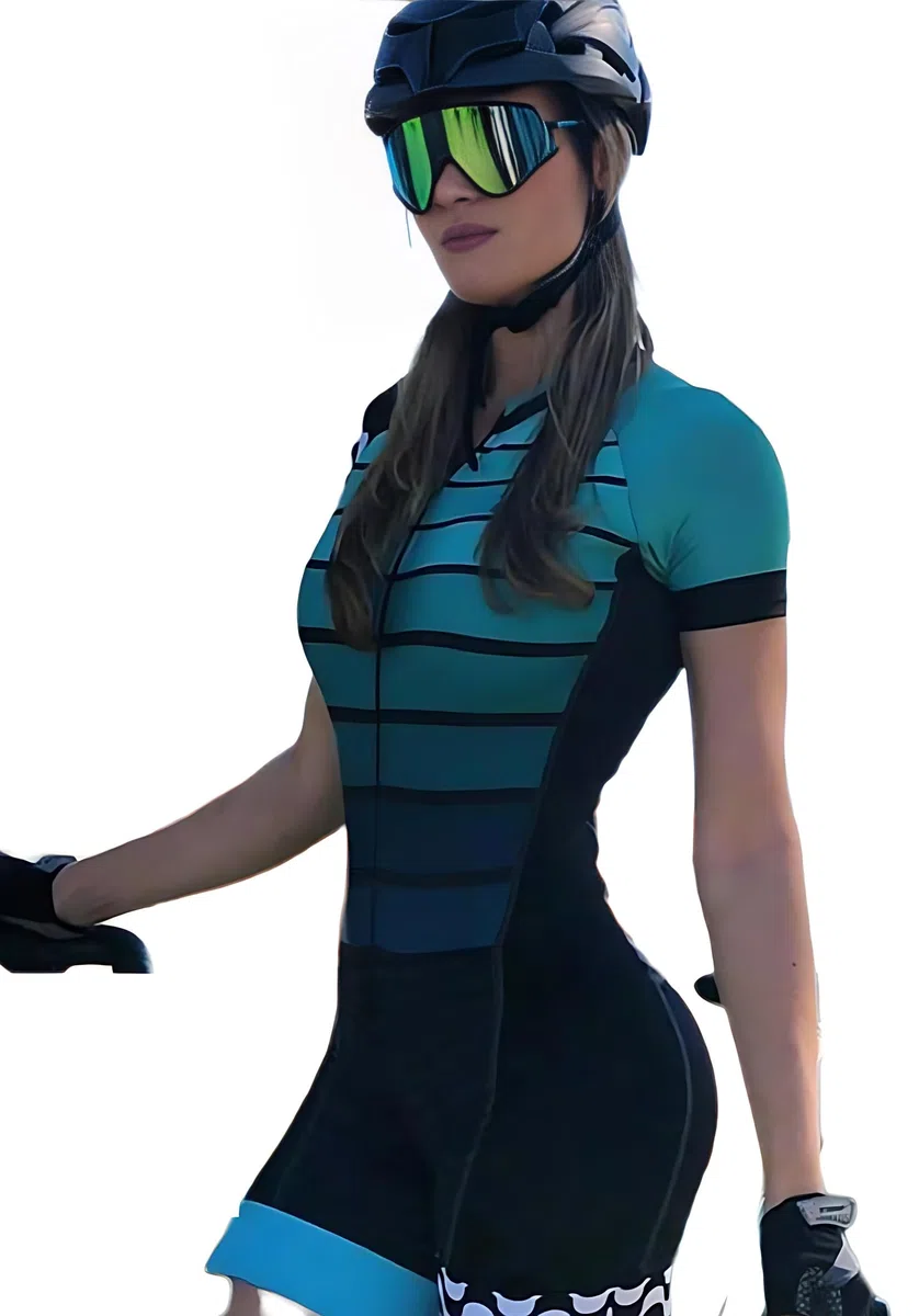 Tuta da ciclismo estiva da donna in jersey per bicicletta